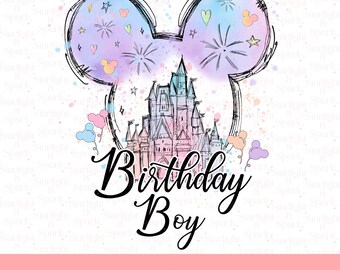 Disney Birthday PNG, Mickey Mouse Clipart, Magical Celebration Design, Kids Birthday Party Sublimation Art