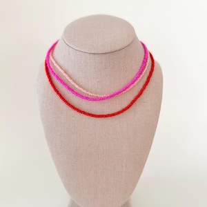 Collar de cuentas delicado: collar minimalista con capas (6 colores)