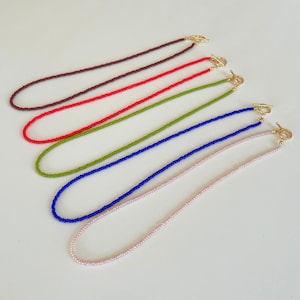 Dainty Beaded Necklace – Minimalist Layering Necklace (5 Colors)