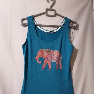 Tu Blue Elephant Graphic Unique T-shirts Size 6