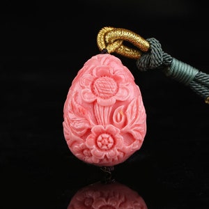 Wholesale! 1 Strand Pink Conch Shell (Made Of Powder Of Shell, Color Is Enhanced) Sun Flower Handmade Necklace, 30x22x16mm, 11.4g - BK046-2
