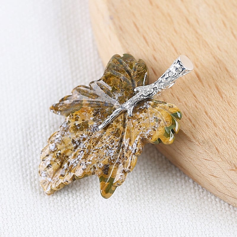 Pendentif En Argent 925 Sertie De Jaspe Océan Naturel - Fait Main Aux USA - Neuf Sans Emballage