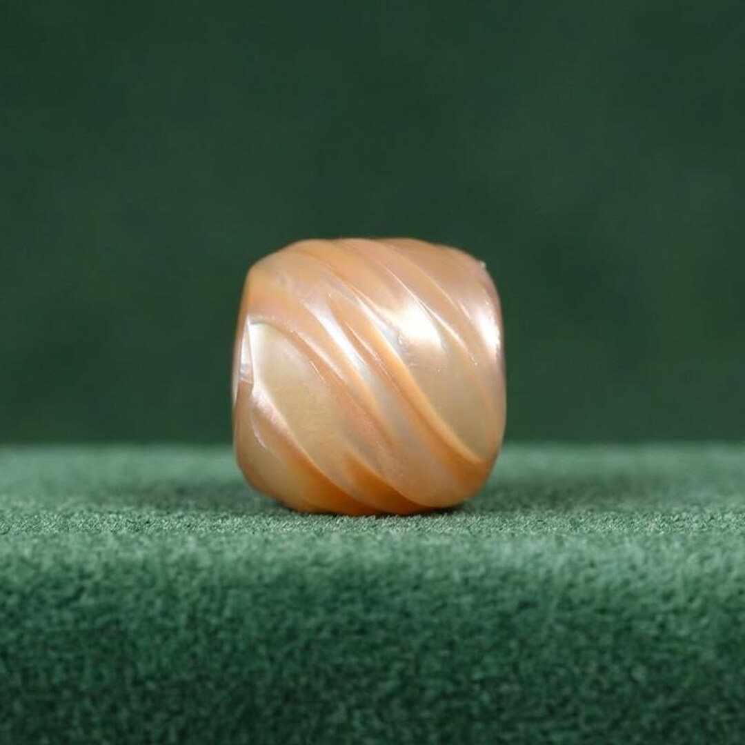Natural Pearl Spiral Bead, Vertically Drilled Pearl Threaded Bead for ...