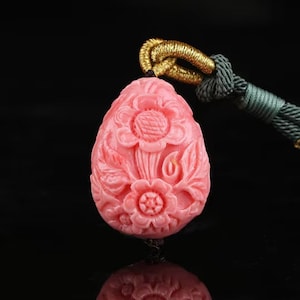 Wholesale! 1 Strand Pink Conch Shell (Made Of Powder Of Shell, Color Is Enhanced) Sun Flower Handmade Necklace, 30x22x16mm, 11.4g - BK046-2