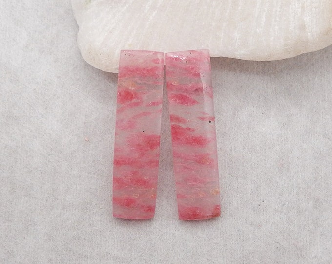 Natural African Rhodonite Gemstone Earring Beads, Beautiful Beads Pair ...