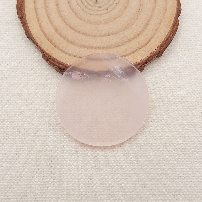 35x3mm Rose Quartz Gemstone Cabochon 7.8g Y6646 New Stone For Jewelry DIY Making
