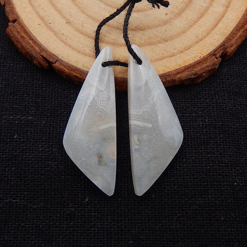 33x12x5mm,4.9g-Y4847 Semiprecious Crazy Lace Rosetta Stone Gemstone Earrings,Agate Earring Gift