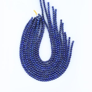 1 Strand 15 Inch Natural High Quality Lapis Lazuli Round Gemstone Loose Beads For Necklace/Bracelet, Jewelry DIY Making, 6mm Beads