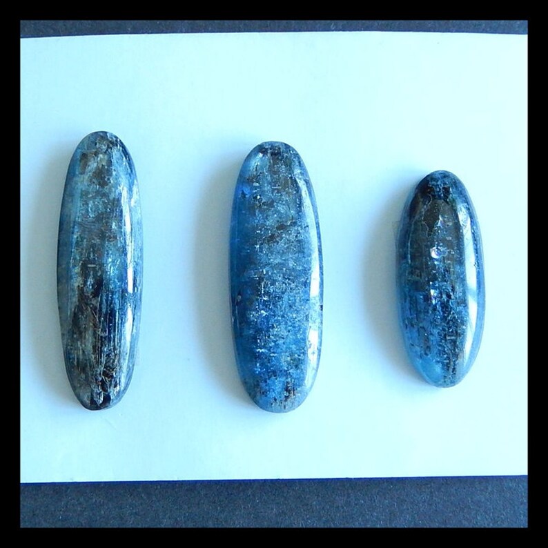 Cb831 SALE,3 PCS Blue Kyanite Gemstone Cabochons.Healing Stone Cabochon Kyanite Cabochon.12.31g