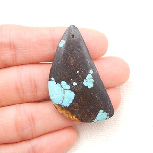¡Joyería turquesa popular! Colgante de piedra preciosa turquesa natural hermosa, venta al por mayor de piedras preciosas, 43 x 23 x 5 mm, 8,6 g - SS2635