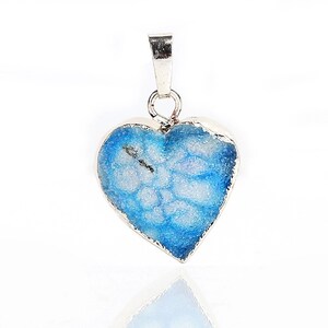 New! Silver Plated Crystal Cluster Stone Heart Pendant Jewelry For Women, Jewelry DIY Making, 21x20x7mm, 4.6g - J0272
