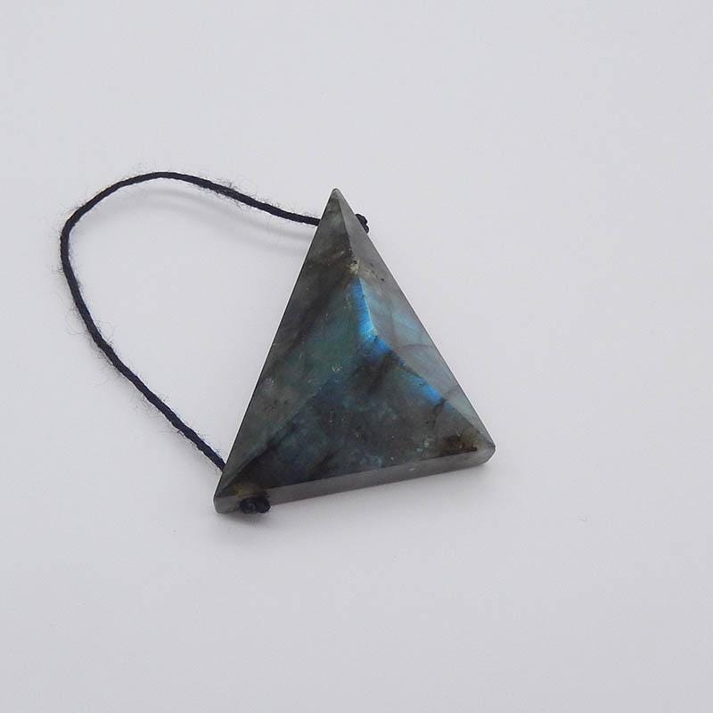 Natural Flash Labradorite Gemstone Pendant Bead, Unique Gemstone Pendant, Side Drilled Pendant, 36x24x12mm, 8.5g - M3169