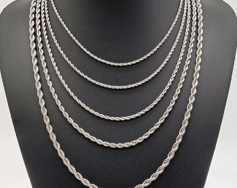 Twist Necklace Stainless Steel Necklace, Titanium Steel Chain, Men&#39;s And Women&#39;s Fashion Accessories, Jewelry DIY Making, W2002