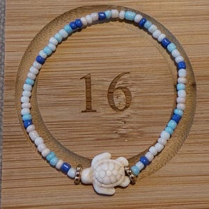 Beaded Turtle/Starfish Charm Bracelet