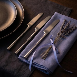 Mid Century Modern Utensil Set Knives Scandinavian Dansk Jette Knife Set 3 Stainless Dinner Knife Replacement Flatware Finland Silverware