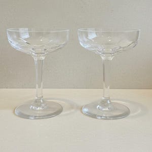 Vintage Crystal Coupe Champagne Glass Cocktail Vessel Drink Collection Luxury Stemware Saint Louis Bristol Pattern Cut Crystal Sherbet Cup