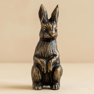 Rabbit Drawer Knob Bunny Cabinet Pull Vintage Style Hardware Antique Bronze Color Metal Knob Nursery Decor Woodland Home Detail DIY Project