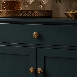 Gold Black Tree Drawer Knob Cabinet Hardware Furniture Upgrade Bar Cabinet Bathroom Makeover Entryway Storage Dresser Handle Botanical Knob