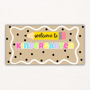 Grade Level Welcome Painted Banner Template | Pencil & Polka Dot Design