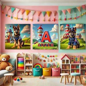 Turn Your Dog into a Paw Patrol Hero – Custom Digital Poster for Kids Room | Rescue Pup Wall Art Printable