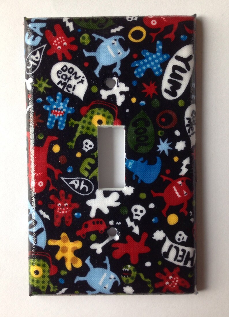 Monster Light Switch Cover / Monster Nursery Decor / Boys Etsy