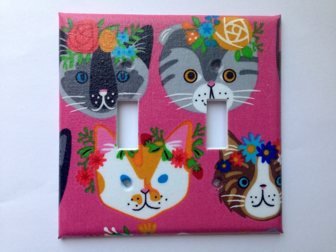 Cat Light Switch Plate Cover / Vintage Kittens Single Switch Etsy