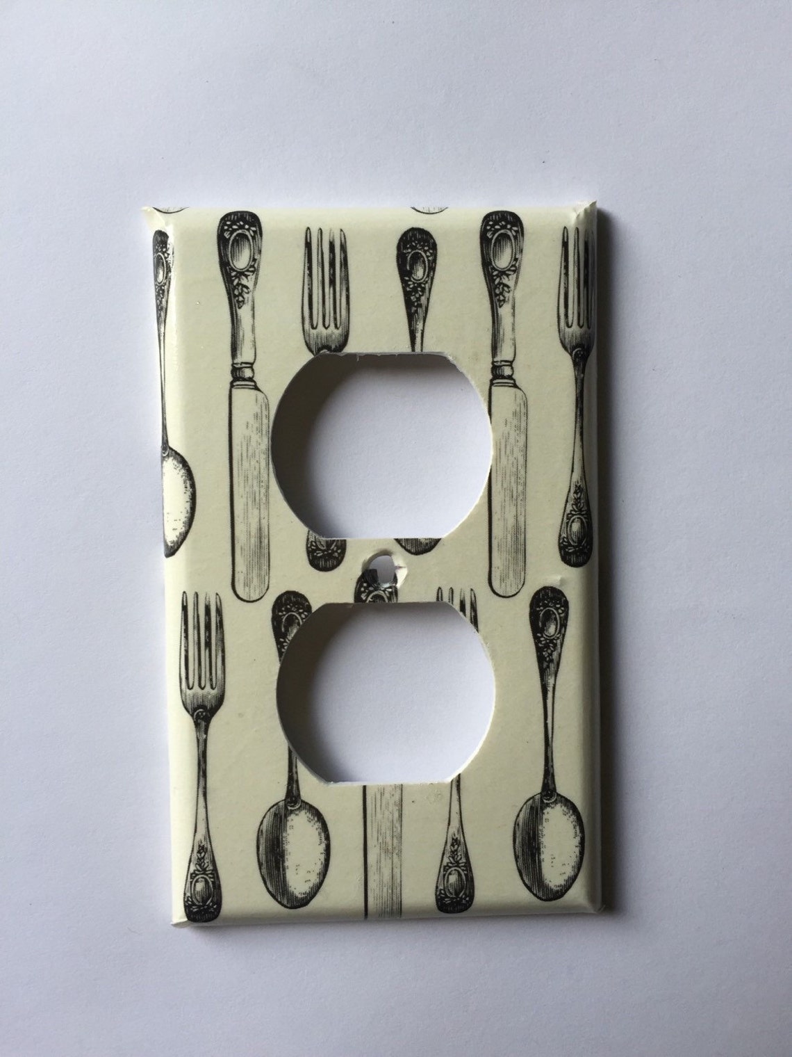 Retro Kitchen Decor Kitchen Light Switch Plate Cover Black Etsy