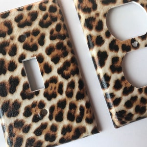 Leopard Light Switch Plate / Leopard Cheetah Print Single Light Switch Plate Cover / Animal Print Decor / Nursery Decor / Home Decor / Room