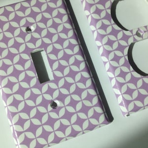 Purple Single Light Switch Plate Cover/ Lavender Nursery Decor/ Purple Nursery Decor/ Lavender Home Decor / Lailac Nursery Decor / Outlet