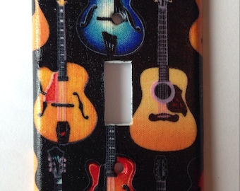 Guitar Decor Light Switch Plate, Fender Guitar Decor, Rock N Roll Decor , Custom Baby Gift, Guitar Light Switch Cover, Man Cave, Guitar Gift