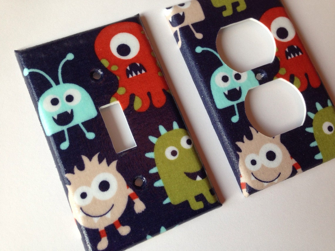 Monster Light Switch Plate / Monster Outlet Cover / Monster Etsy