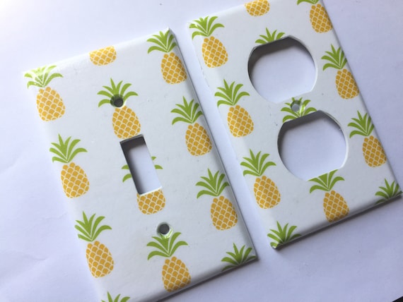 Pineapple Decor Light Switch Plate Cover Pineapple Kitchen Etsy