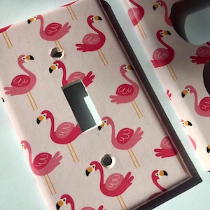 Flamingo Light Switch Cover, Flamingo Decor, Pink Nursery Decor, Flamingo Home Decor, Teen Room Decor, Flamingo Kitchen, Flamingo Bathroom