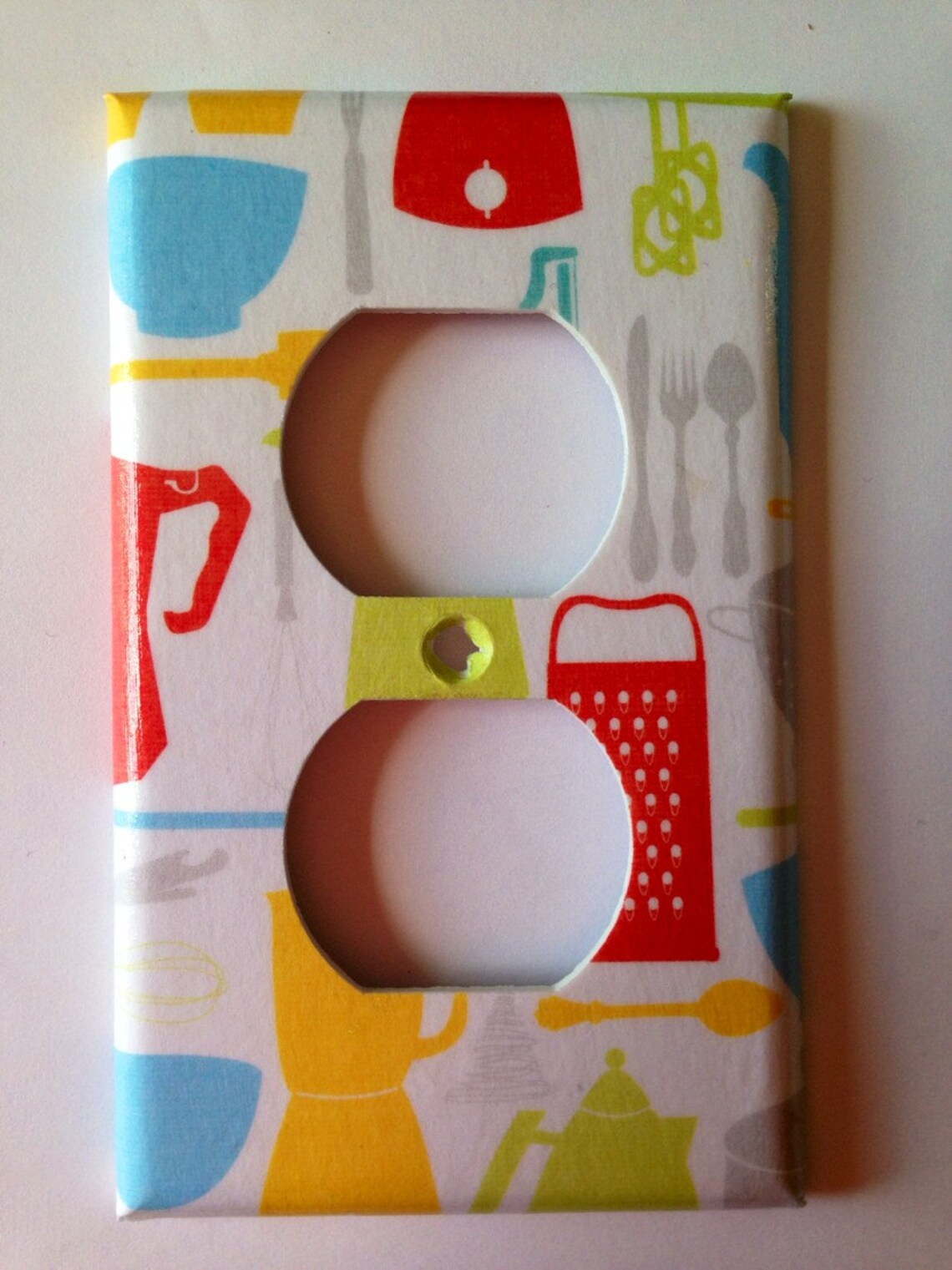 Retro Kitchen Decor Kitchen Light Switch Plate Cover Red Etsy