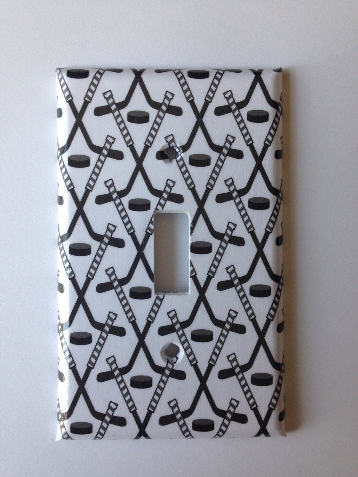 Hockey Single Light Switch Cover/ Hockey Bedroom Decor / Etsy Canada