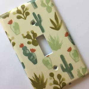 Cactus Decor, Light Switch Cover, Succulent Gift, Cactus Decor, Cactus Gift, Succulent Decor,  Succulent Arrangement, Tribal Decor