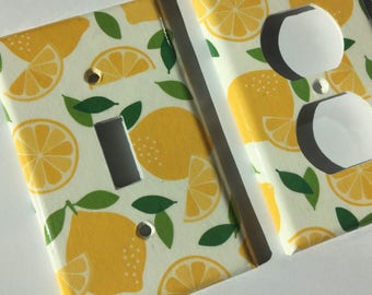 Lemon Kitchen Light Switch Plate, Farmhouse Decor