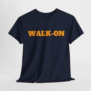 Football Tailgate Walk-On T-shirt - Maize or Navy Unisex Cotton Tee, Michigan game day tee