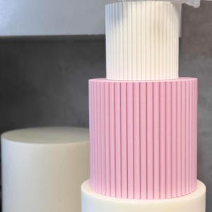 Reeded Cake Separator | Cake Spacer | Fake Cake Tier | Cake Plinth | Cake Riser | Cake Stand | Made To Order