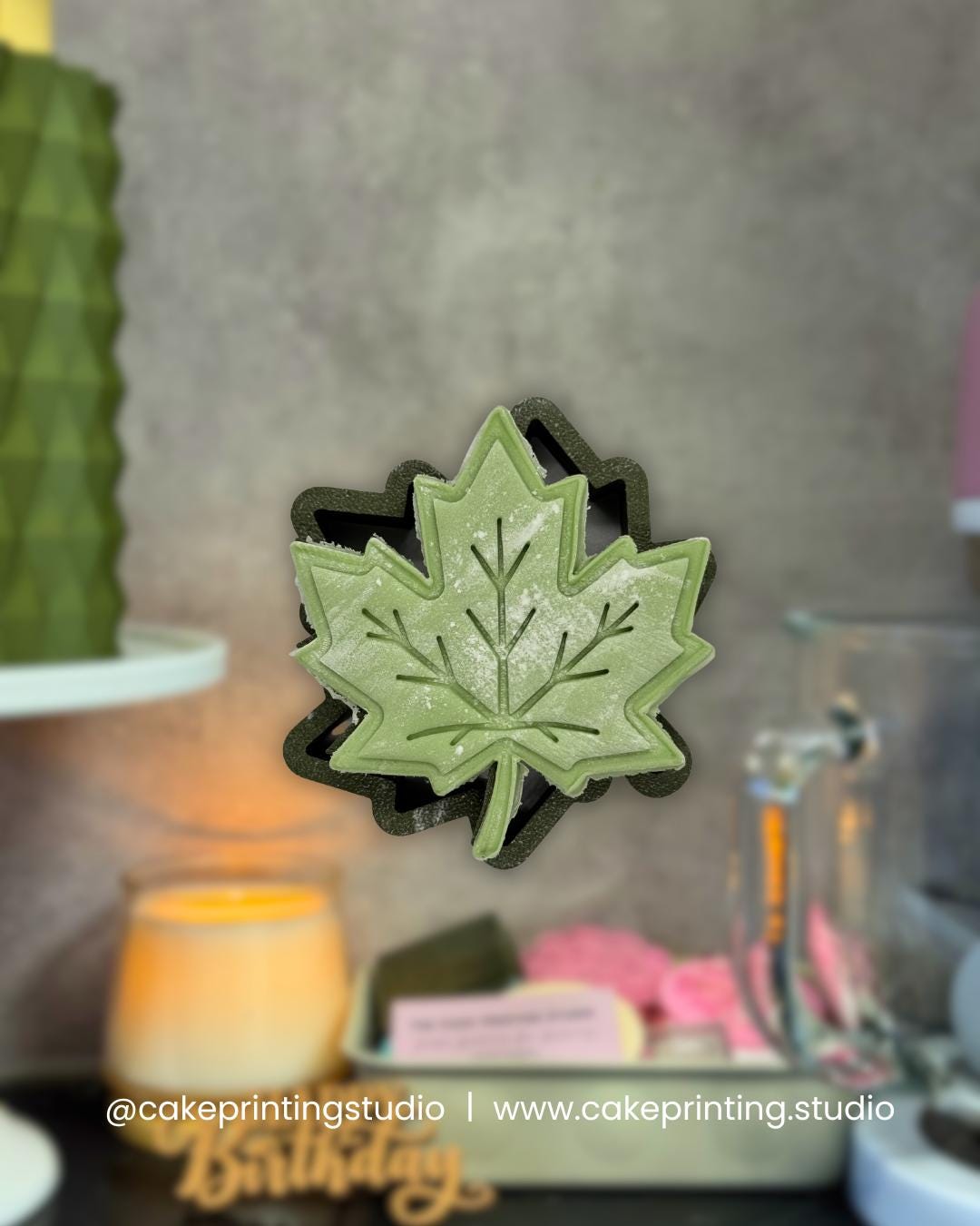 Maple Leaf Cookie Cutter & Embosser Stand Leaf Fondant Stamp Baking ...