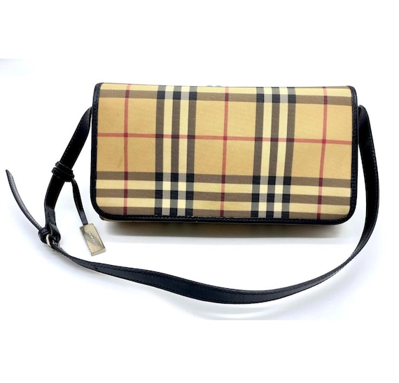 Authentic  BURBERRY Nova Check Pattern PVC Leathe… - image 2
