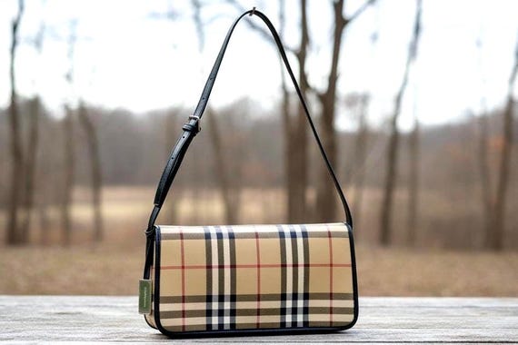 Authentic  BURBERRY Nova Check Pattern PVC Leathe… - image 1