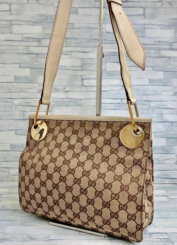 Authentic GUCCI Eclipse Messenger Bag GG Canvas S… - image 7