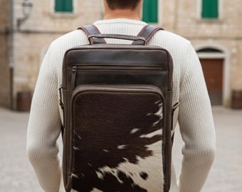 Torba ze skóry bydlęcej, oryginalna, idealna na podróż, prezent na Dzień Ojca