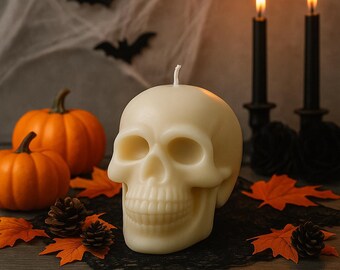 Candela di Halloween, decorazione gotica spettrale per la casa, candela in cera di soia fatta a mano, regalo horror, decorazione per la tavola di Halloween