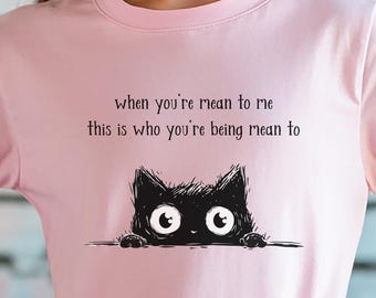 Camiseta infantil con meme de gato: Camiseta con estampado de gatito para niños amantes de los animales