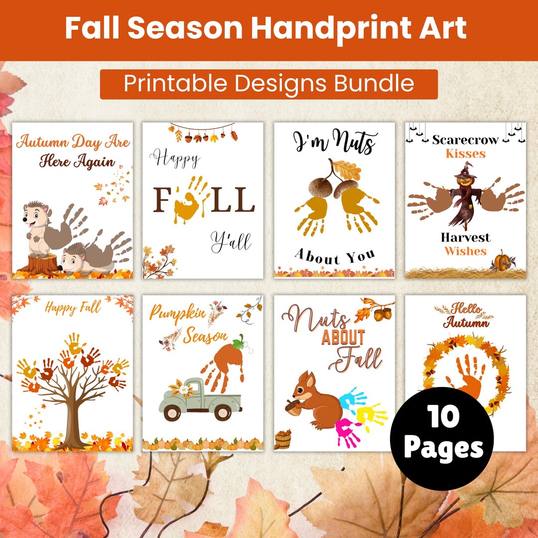10 Printable Fall Handprint Crafts for Kids | Thanksgiving Handprint ...