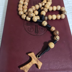 Olive wood Franciscan Rosary with Tau