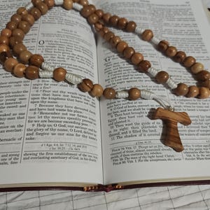 Olive wood Franciscan Rosary with Tau