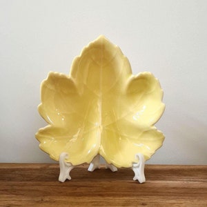 Studio make, Ceramic Maple Leaf Bowl in Pastel Yellow